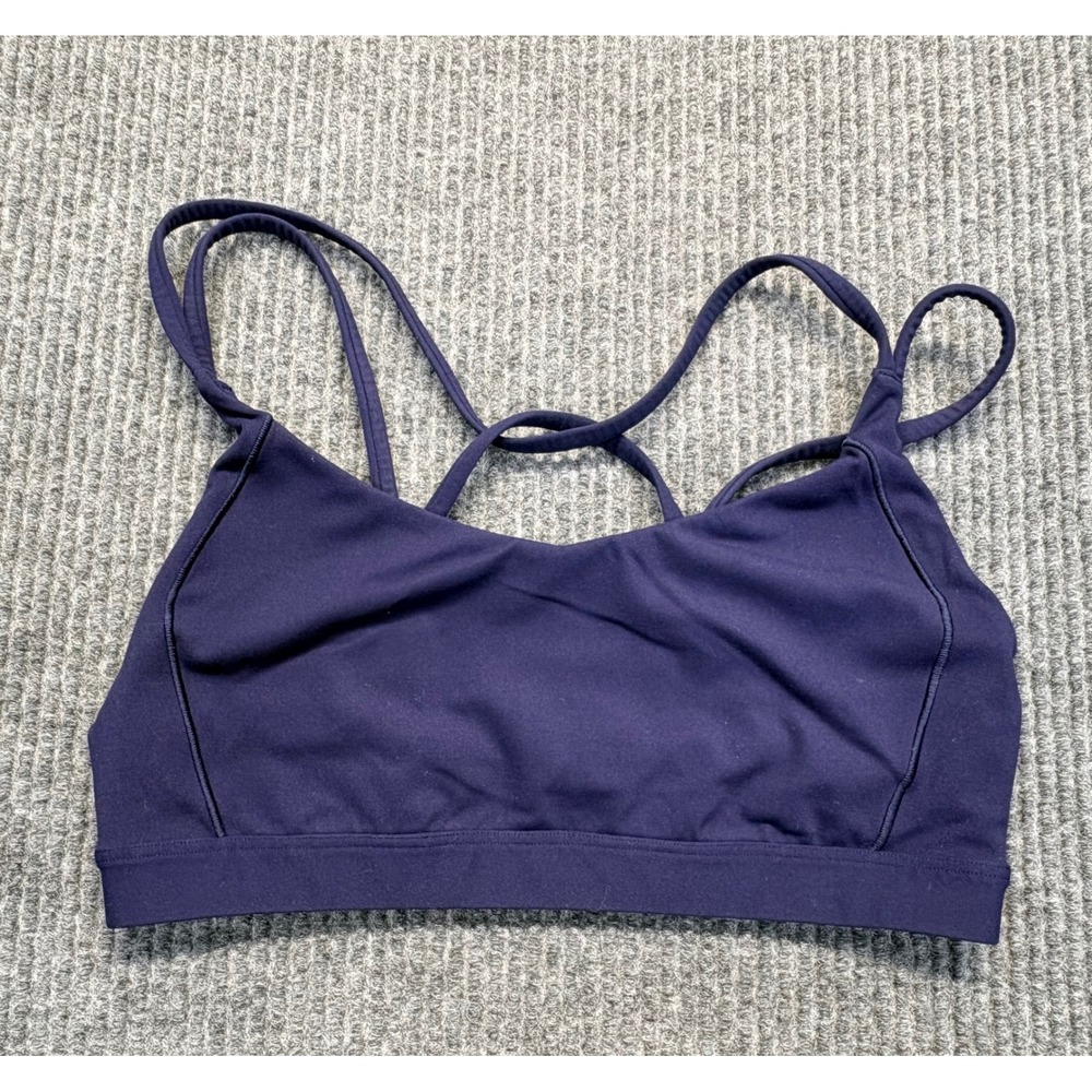 CALIA by Carrie Underwood Strappy Back Sports Bra Navy WAX14703 Small